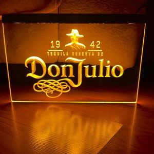 DON JULIO LED NEON GOLD LIGHT SIGN 8x12